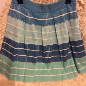 Blue strip a-line skirt